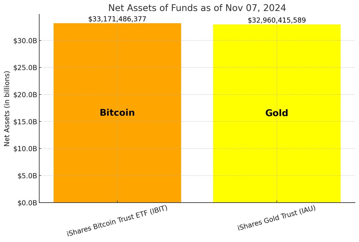 BlackRock Bitcoin ETF: da zero a $33.2 miliardi in 10 mesi.